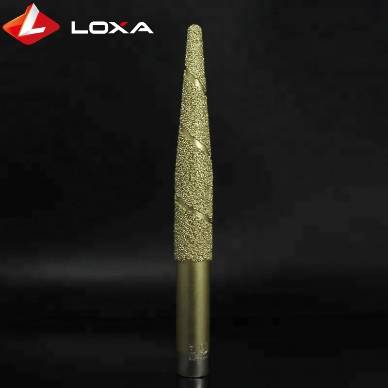 V Shape CNC Stone Engraving Milling Bit, Diamond End Mill Bit Cutters For CNC 3d Relief Roughing Milling Letter