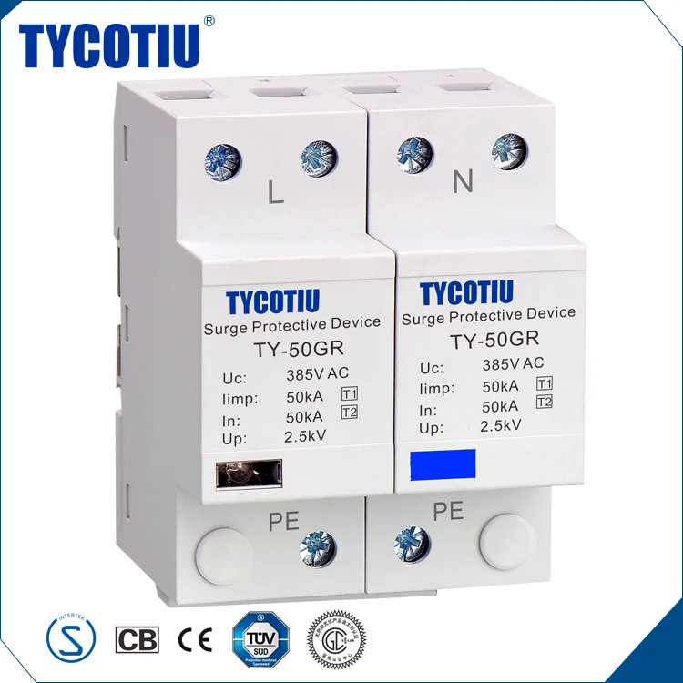 TYCOTIU Китайские Экспортеры 385 В 50KA Спд Контактор ПЕРЕМЕННОГО Тока Типа 1 От Перенапряжений Опн Молнии 2 P