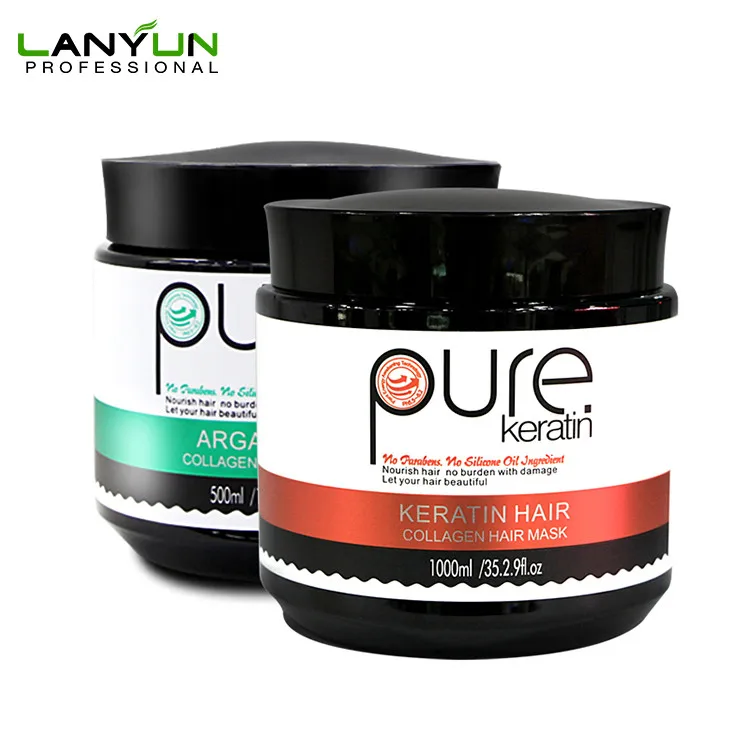 
High quality natural pure muddy organic argan oil hair tonic cream mask for straight hair 