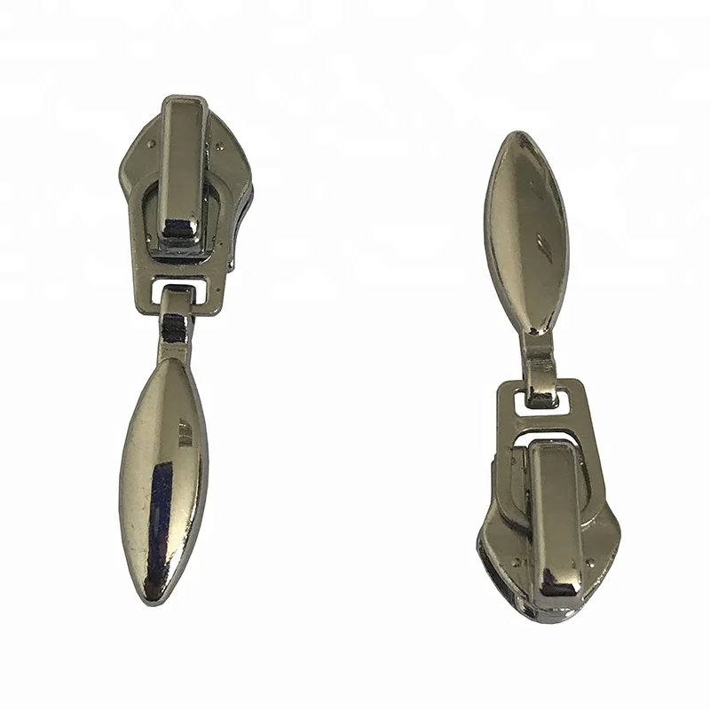 China Manufacture Reversible Silver Nylon Zipper Slider Bulk Standard Zip Slider Puller Stock
