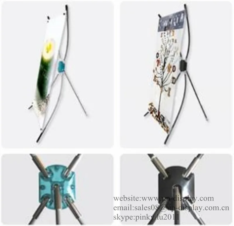 Tabletop x banner stand display rack