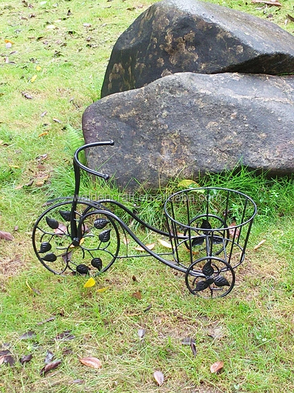 Metal iron bicycle plant stand
