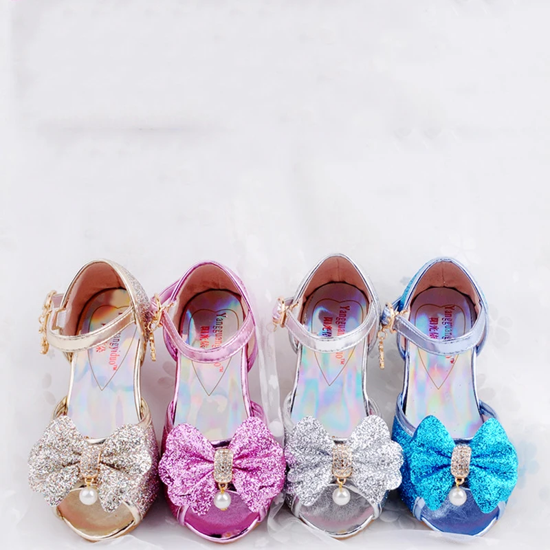 
Princess Summer Crystal Children Fish Mouth Sandal Shoes 