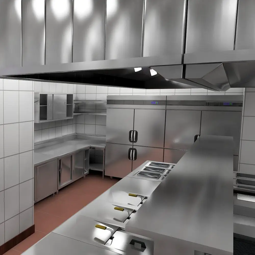 China professional commercial kitchen 3D design and CAD commercial kitchen layout design with restaurant solutions