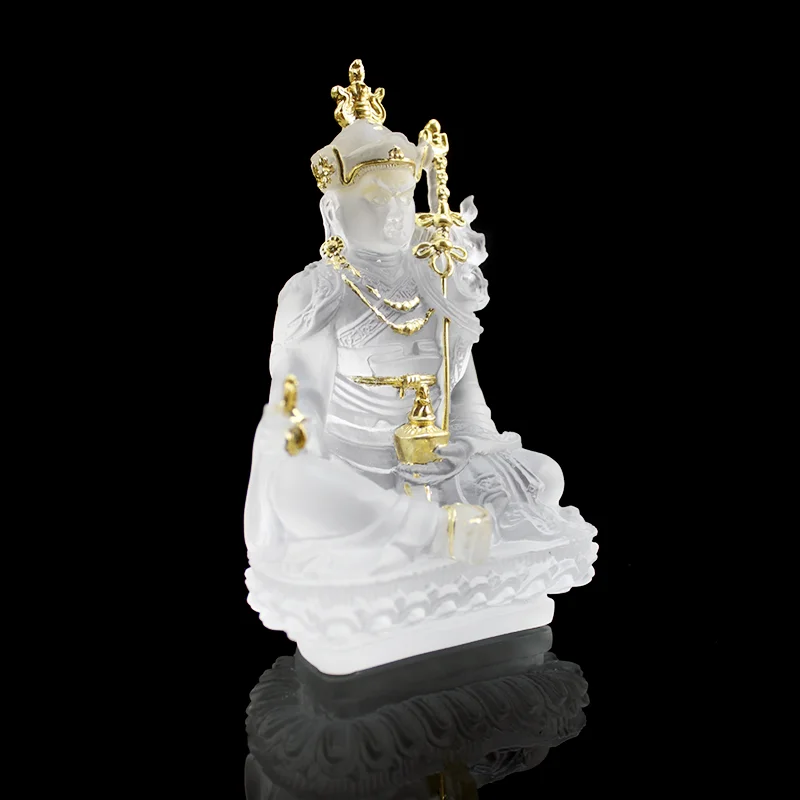 Buddha Statue Customizable Religious 2019 Figurine Crystal Large Glass Resin China Buddhism & Collectible Folk Art Sculpture