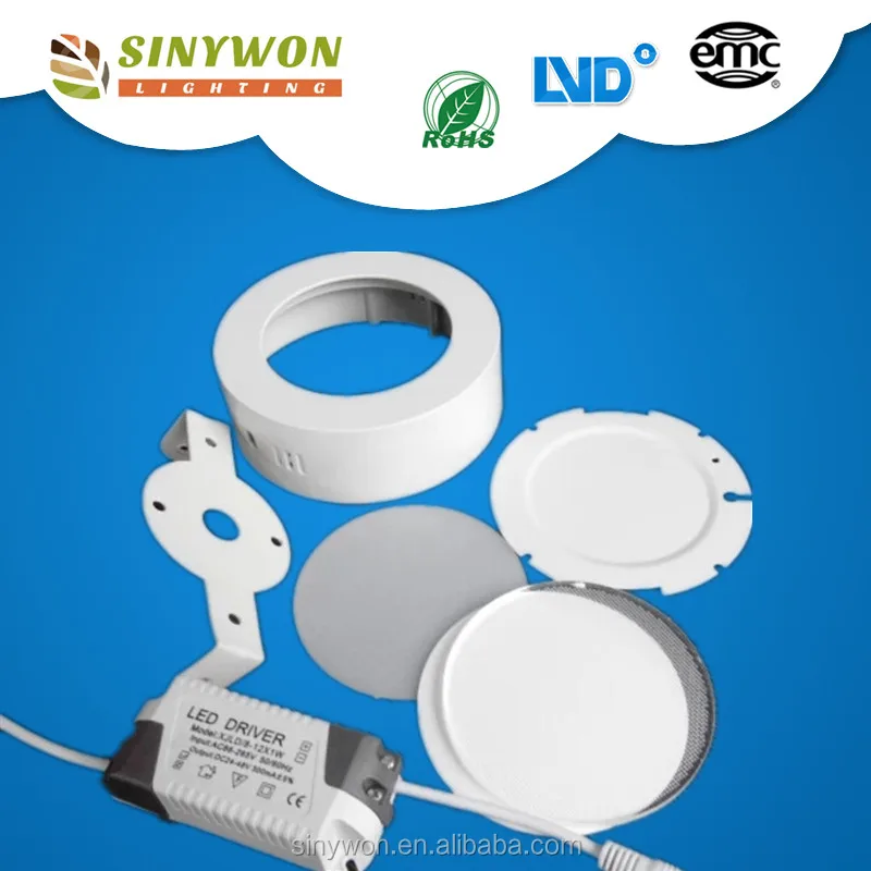 
18W and 24W Round Square and Surface Mounted Led Panel Light Housing SKD 