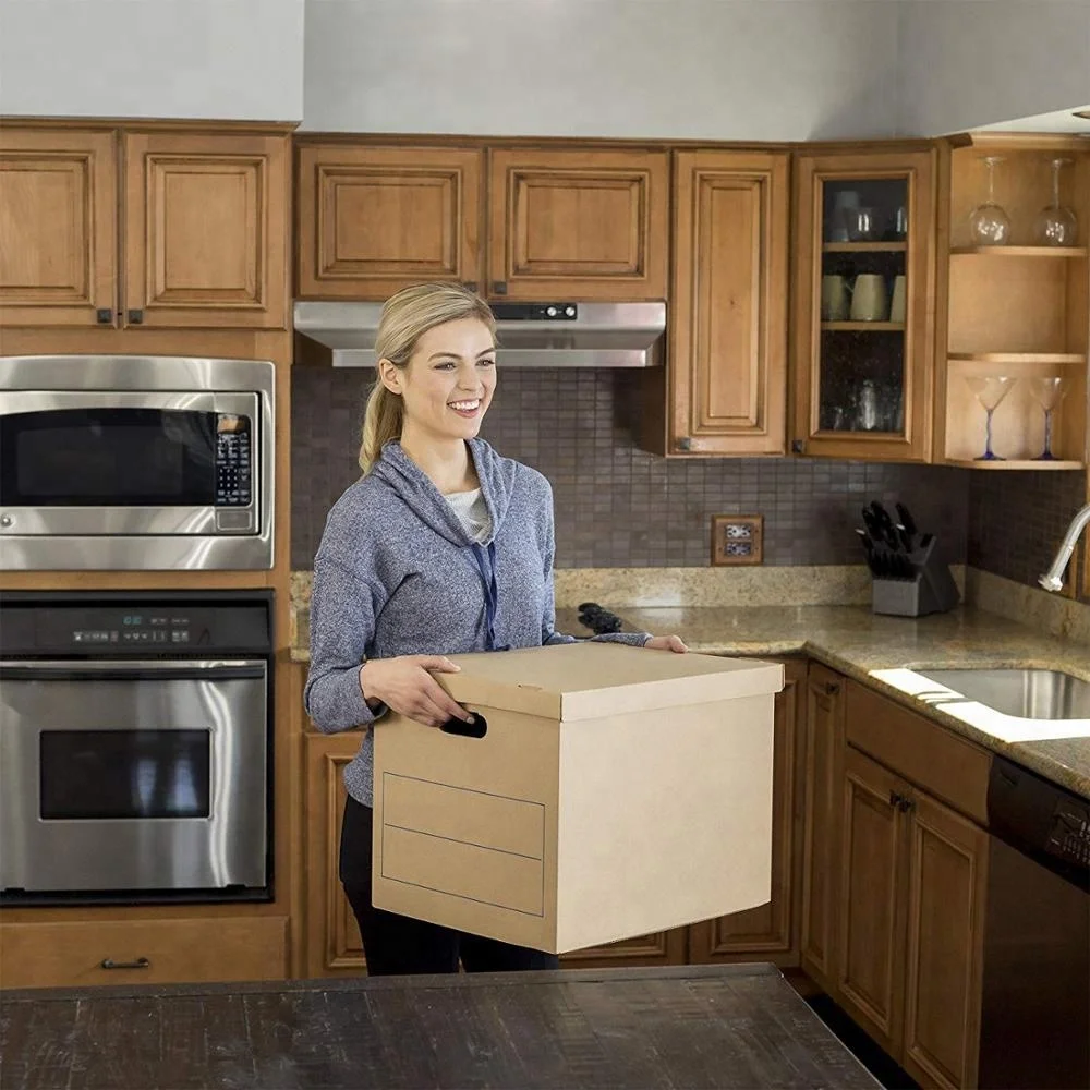 
Custom Printed Handmade Corrugated Carton Kraft Paper Custom Banker Box 