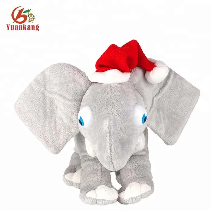 Christmas Gift Plush sublimation warm fuzzy elephants bedtime originals graduation Stuffed Elephant Toys with Big Ears