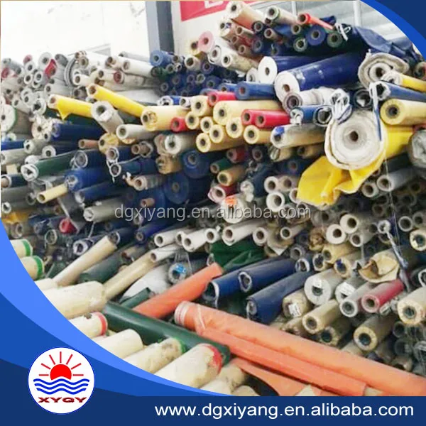 Coated PVC Tarpaulin Fabric Stocklot Rolls Plain Style for Cover Use All Kinds