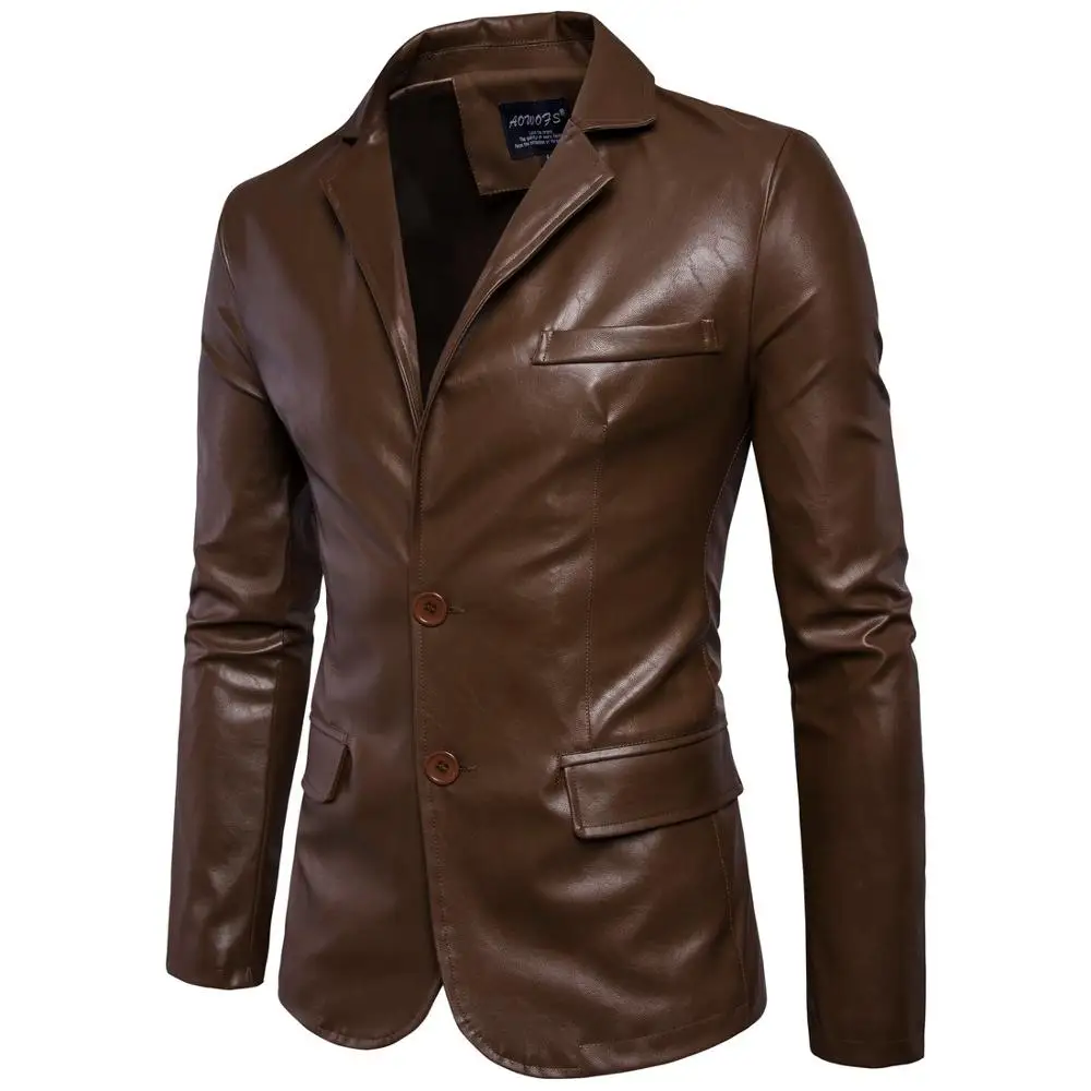 AMAZON shopify Spring Mens New PU Jacket Motorcycle Leather Jacket