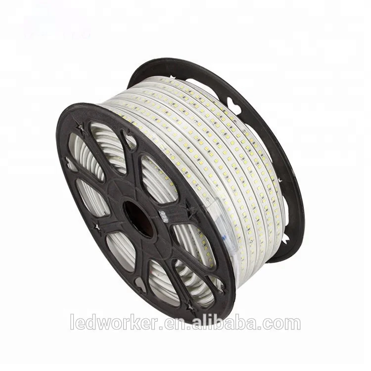 High Voltage Dimmable Flexible Waterproof IP65 Indoor Rope Lights 110V 120V 220V 230V AC Controller DMX Led Strip 5050 RGB Light