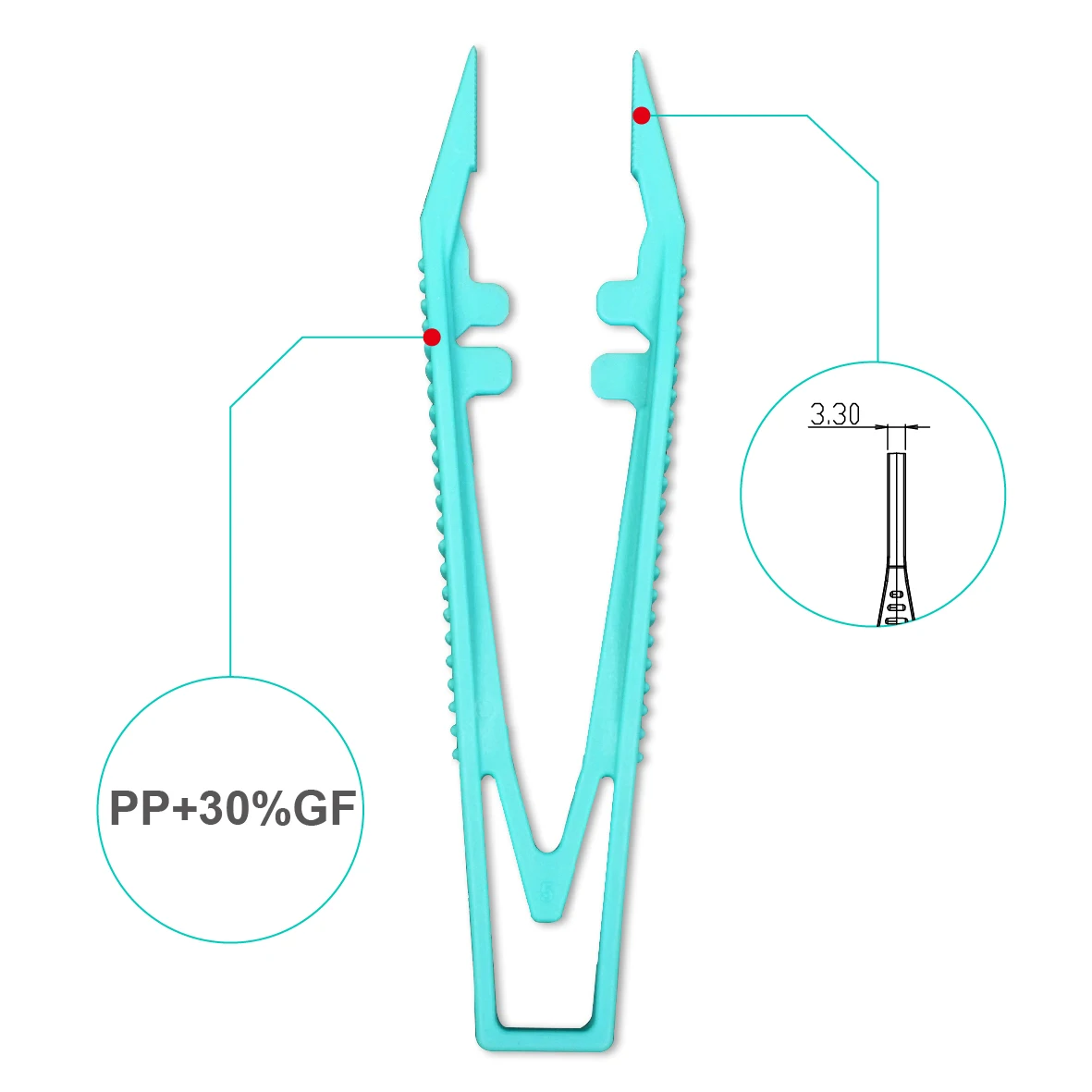 Одноразовый медицинский пластиковый Хирургический пинцет