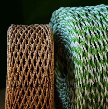 FSC factory price Multy Color 100% Paper Fine paper cord for bag Cord String Ribbon Supplier