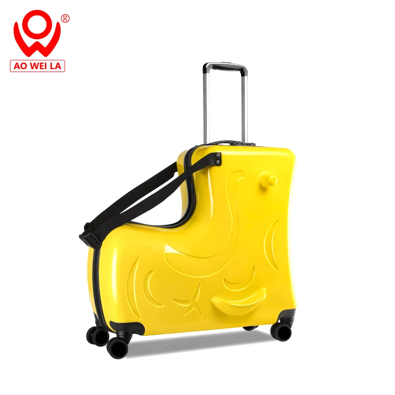 
Hard Shell Children Toy 4 Wheel Suitcase,Kids Ride On Suitcase 