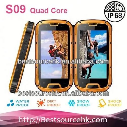 четырехъядерный процессор mt6589 4.3 дюймов android 4.2 самое лучшее прочный телефон промышленный стандарт