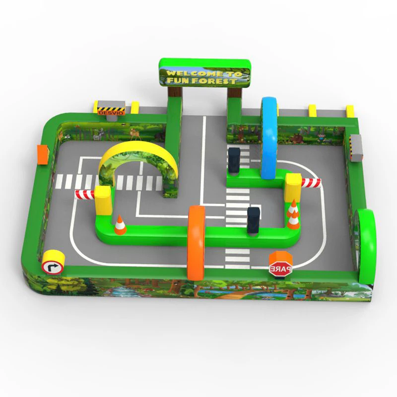 Durable PVC Tarpaulin Forest Theme Inflatable Fence to Drive Animal Rides for Outdoor Activities