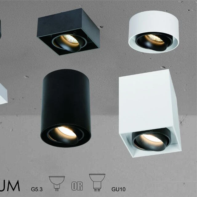 Wholesale high quality aluminum surface mounted light, can adjustable, GU10