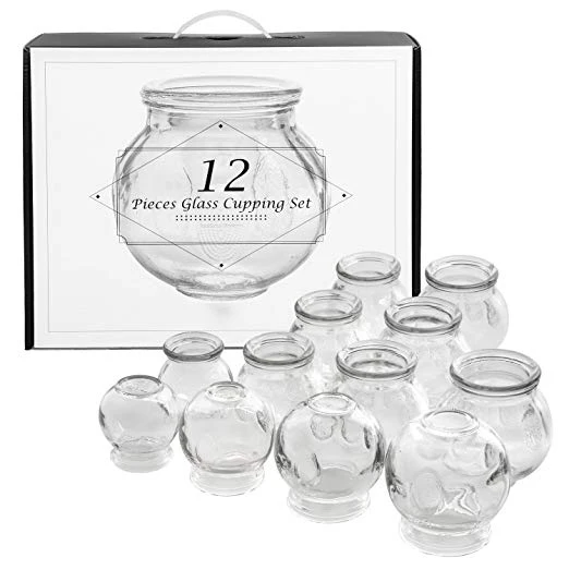 
OCELL Thick Glass Fire Cupping Hijama for Body Health Set 