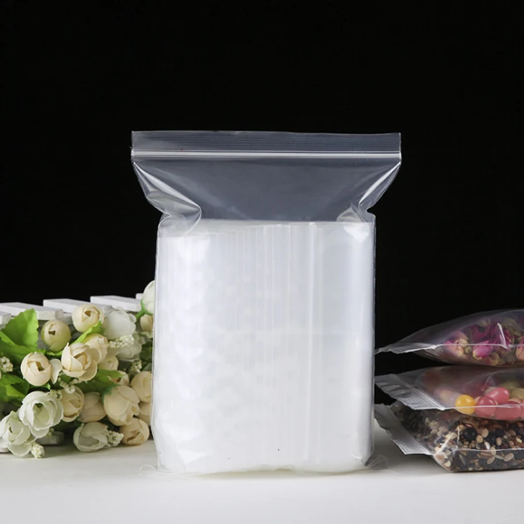 Supplier Factory In Stock Food Grade Grip Self Press LDPE PE Plastic Clear Reclosable Poly Ziplock Zip Lock Bags For Sale