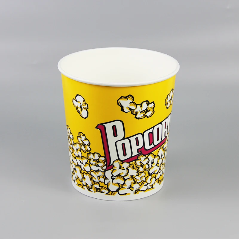 Huge Space Disposable Paper Popcorn Containers Bucket Paper Cup For Popcorn Good Quality