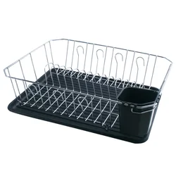 Kitchen Drying Dish Rack Plates Bowl Cup Storage Organizer Holder Tray Tableware Shelf Single Layer Organizar  Cabinet Basket