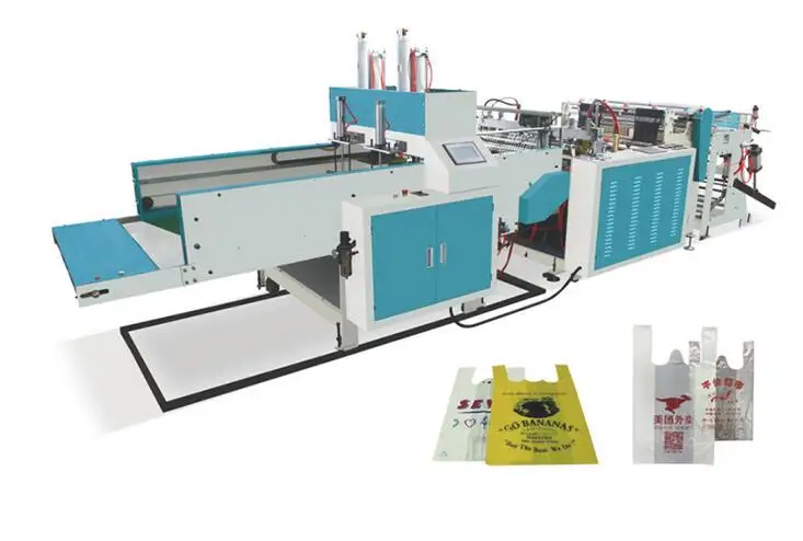  Высокоскоростная машина XINSHUN для производства пластиковых пищевых пакетов 2 линии