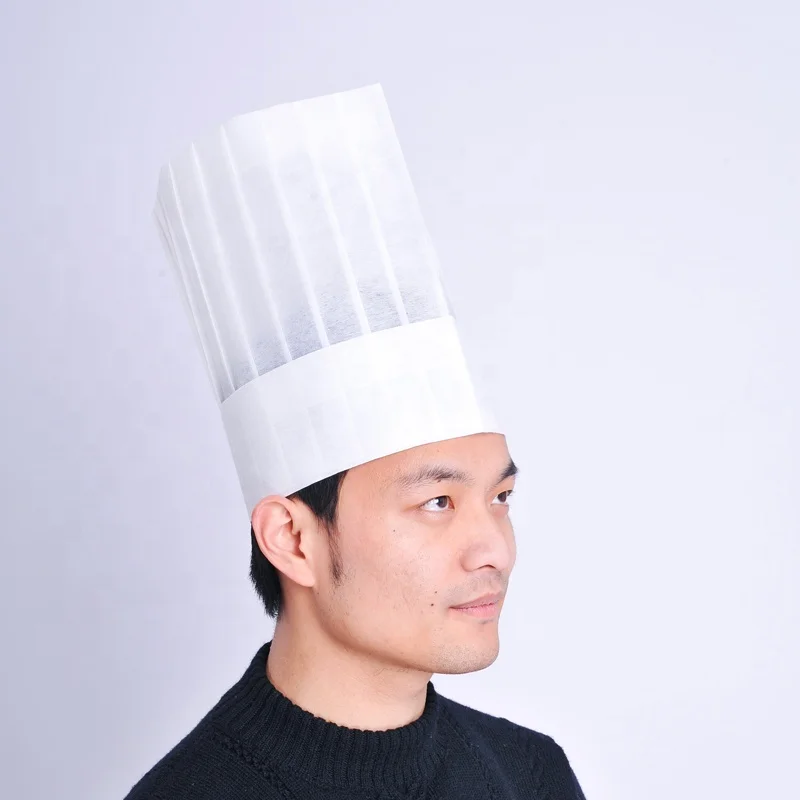 NEW ARRIVAL  paper adjustable headband recycled paper chef hat