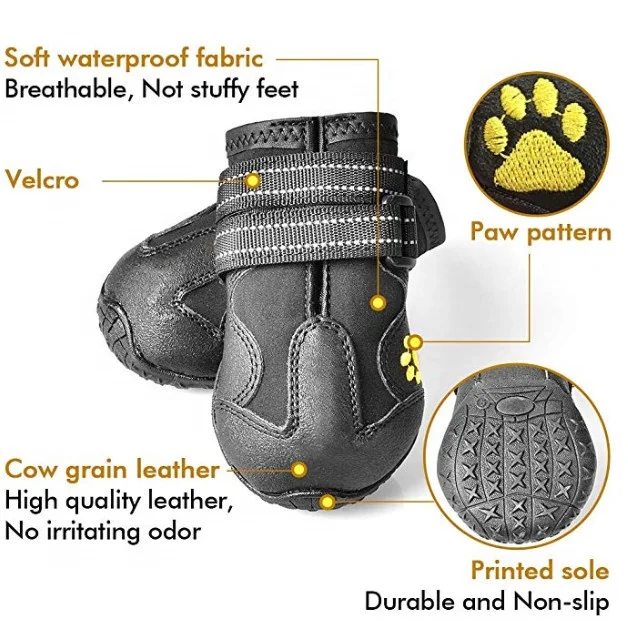 Waterproof Dog Shoes Dog Outdoor Shoes  for Pet Rain Boots Labrador Husky Shoes for Medium to Large Dogs