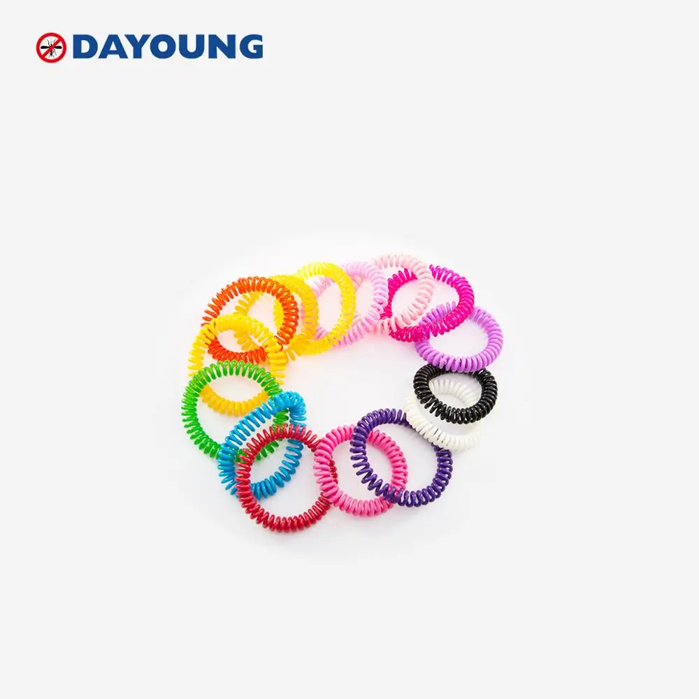 Deet Free EVA Natural Mosquito Repellent Bracelet Coil Eucalyptus Citronella Oil Safe To Baby Skin