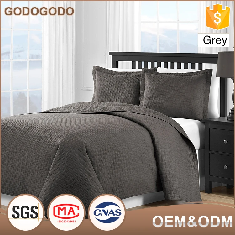 Factory Custom Plaid Patchwork 100% Cotton High End Quilted Quilted Turkish Bedspread For Hotel