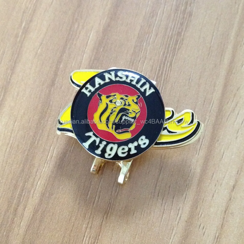 2016 пользовательские эмали мяч маркер магнитное поле для шляпу клип