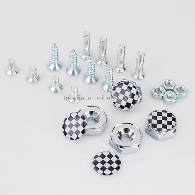 Car License Plate Frame Screw Bolt Cap Cover Fit For Cadillac All Models