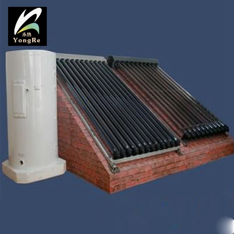 Rooftop split pressurized solar water heater hot water tank