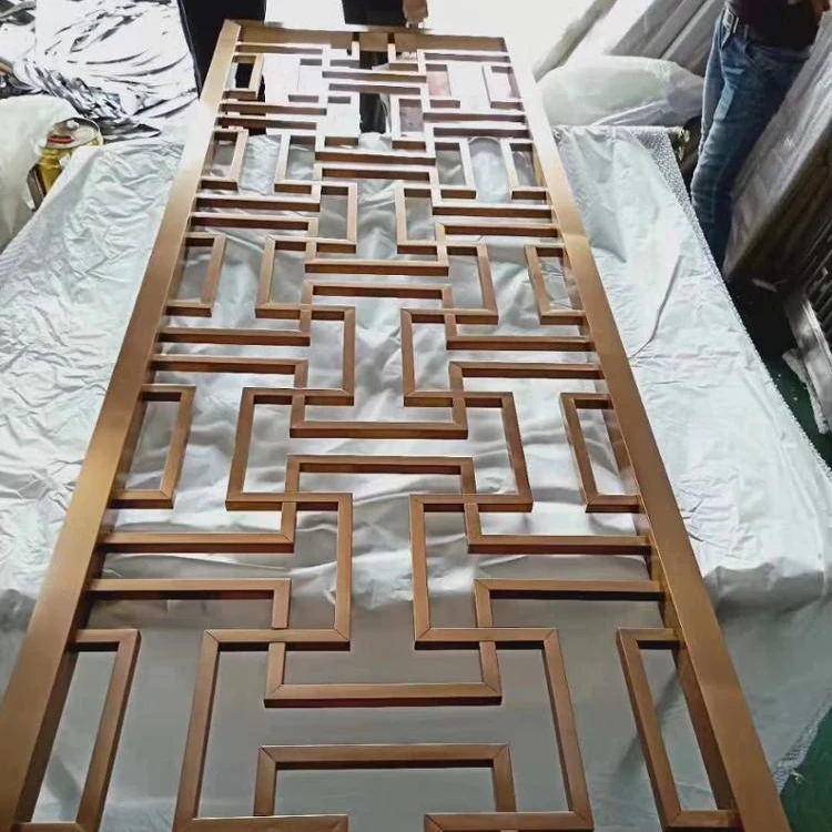 Customized chinese laser cut metal carved antique decorative screen manufacture