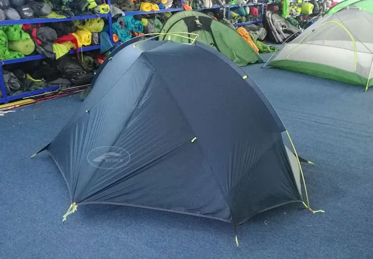 Customized Dome Tent Watertight Zip Single Siliconized 40D Nylon Light Weight Deluxe Hiking Solution Aluminum Alloy Pole Framed