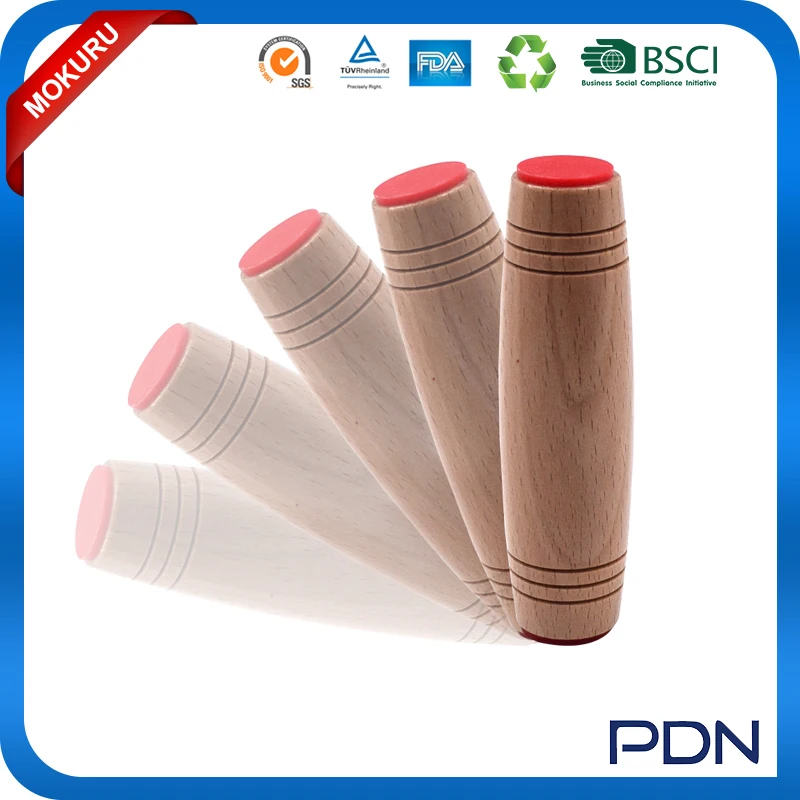 Wood mokuru rollver toy Fidget Stick Kururin Table Top Desk Skill-Based Fidget Spinner Toy