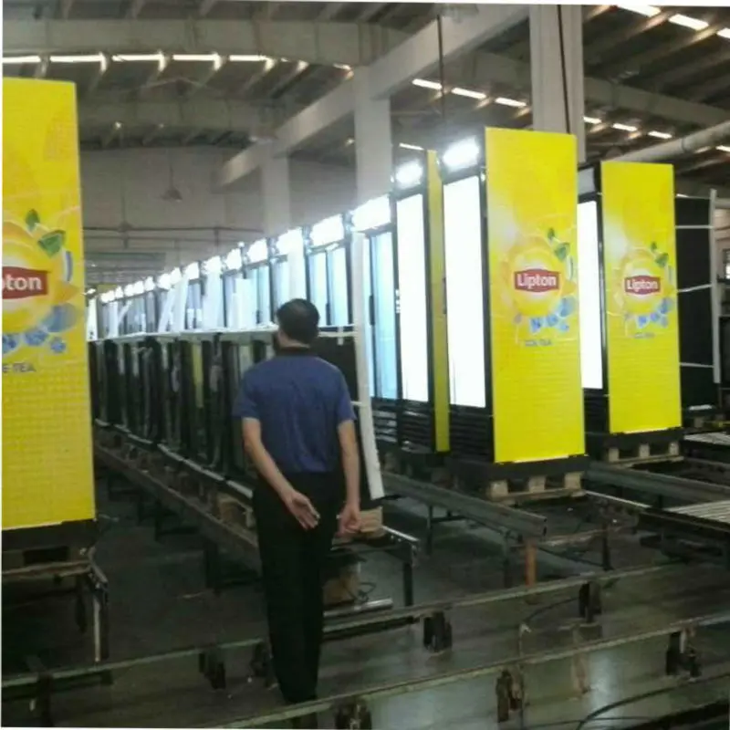 Three Glass Door Display Fridge for Drink