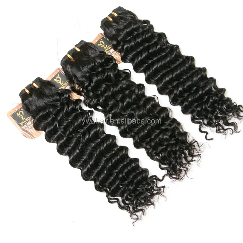 Yavida Hair Product Brazilian Virgin Deep Curly Wave Hair Weave 3 Bundles 100% Unprocessed Remy Human Hair Extensions