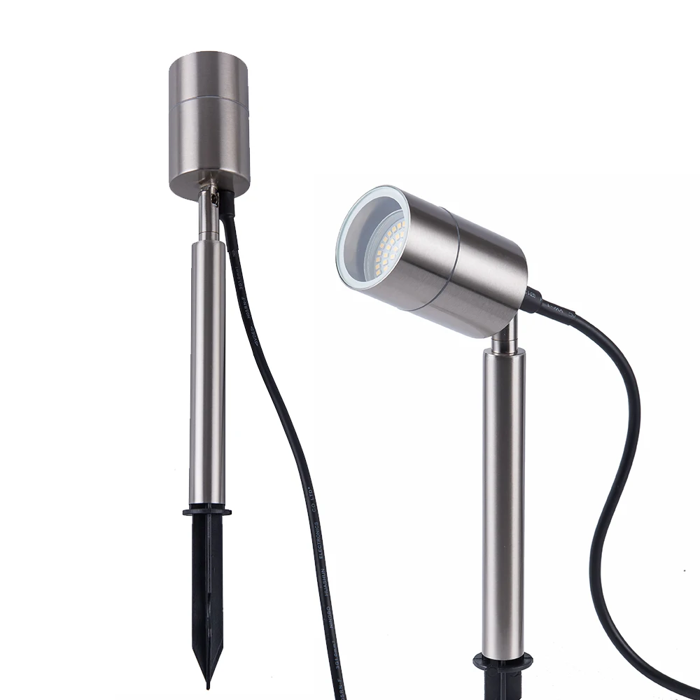 Free shipping Flood Lighting mini silver spotlight Waterproof IP65 outdoor led spike outdoor mini spot light