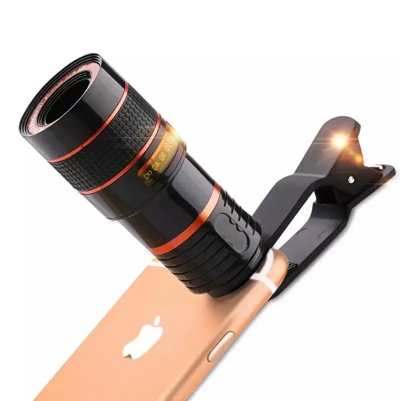 LIGINN 2020 без темного угла объектив мобильного телефона 8x зум телескоп объектив камеры с регулируемым зажимом для телефона