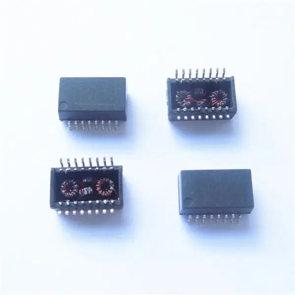 Dual port smt 10 Base-T ethernet transformer modules for equipment