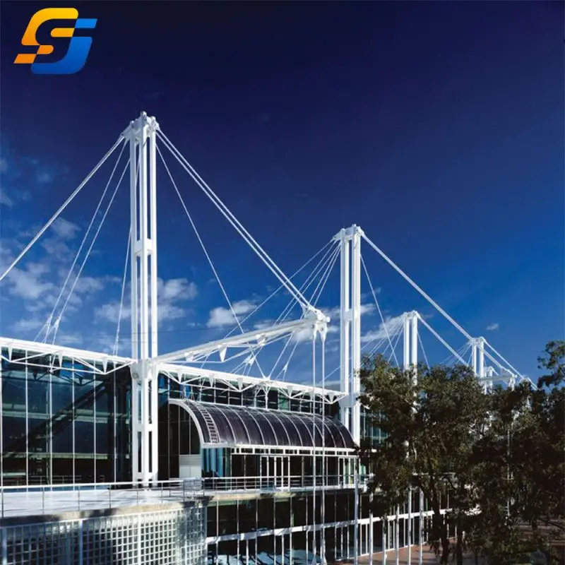 Steel Frame Multi-Storey Building Glass Curtain Wall Construction Long-Span Steel Structural Buildings