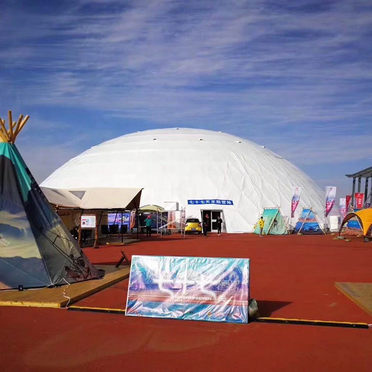 Mega Dome Tent Cheap Price Soundproof Geodesic Event Marquee White 850g/sqm PVC Coated Polyester Fabric Shelter Dome 5 Years