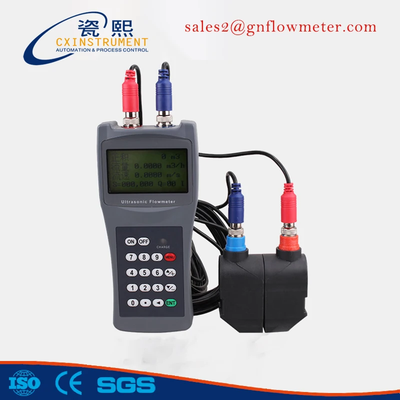 1.0% высокая точность и местных ЖК-дисплей дешевые зажим на ультразвуковой расходомер