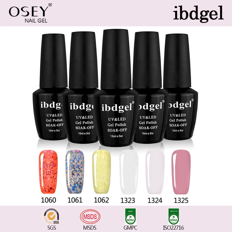 OSEY ibdgel brand wholesale uv gel polish soak off color gel nail art gel varnish