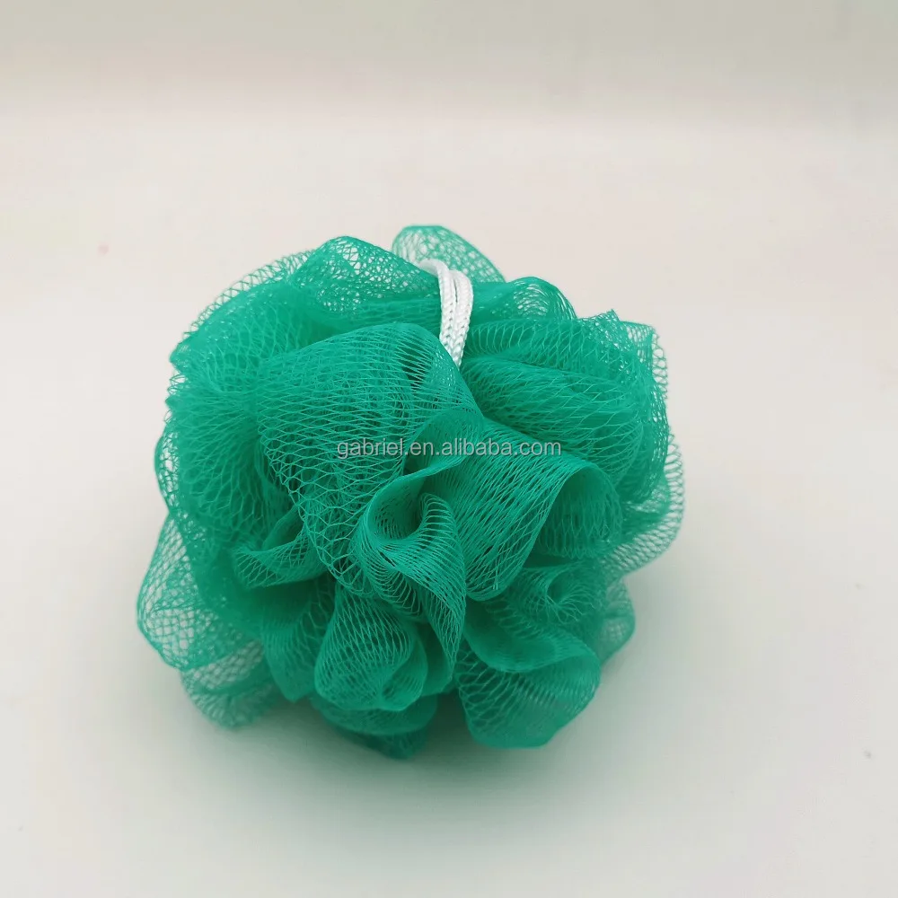PE Mesh shower puff exfoliating body bath sponge