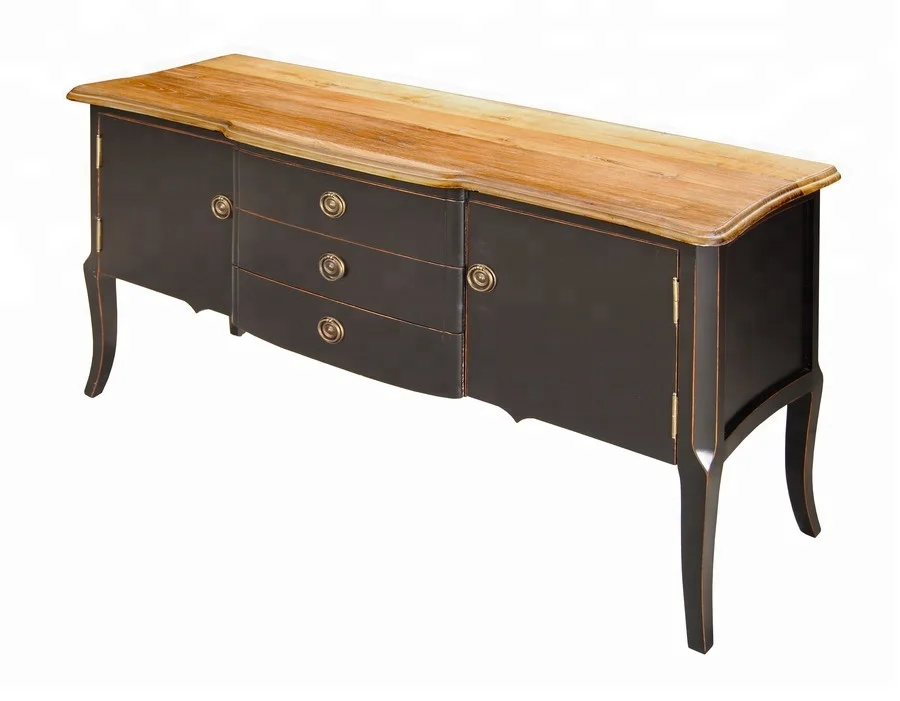 
Antique vintage rustic french style furniture solid wood dining room sideboard 