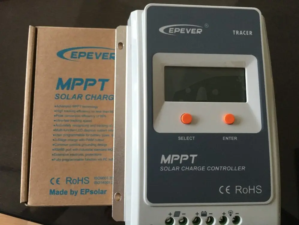 EPsolar 2016 New 12V 24V 40A mppt solar charge controller with LCD display