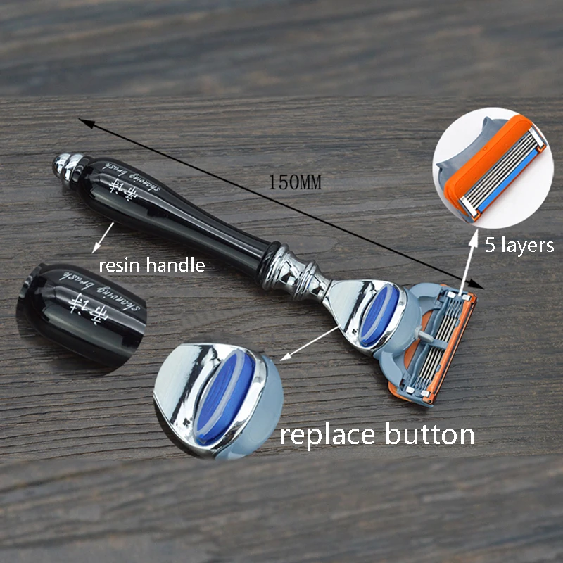 New adjustable 5 blade safety razor good quality shaving razor set triple blade men resin metal shaver disposable shaving razor