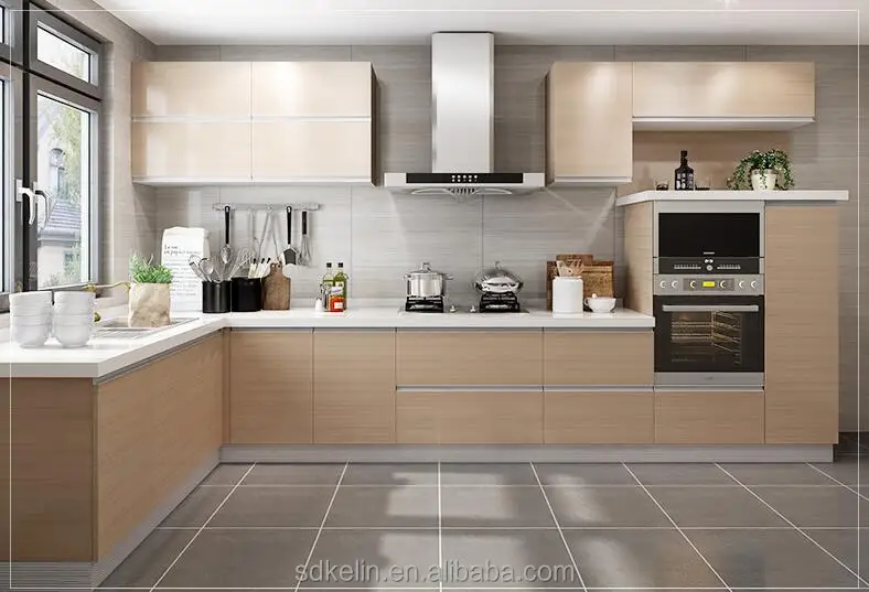
Good quality modern MDF modular wooden kitchen cabinet 